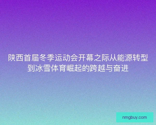 陕西首届冬季运动会开幕之际从能源转型到冰雪体育崛起的跨越与奋进